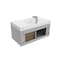 Castello Usa Thames 36-inch Gray Vanity Set with White Top and Chrome Handles CB-MC-36G-CHR-20146-WH - alternate 4